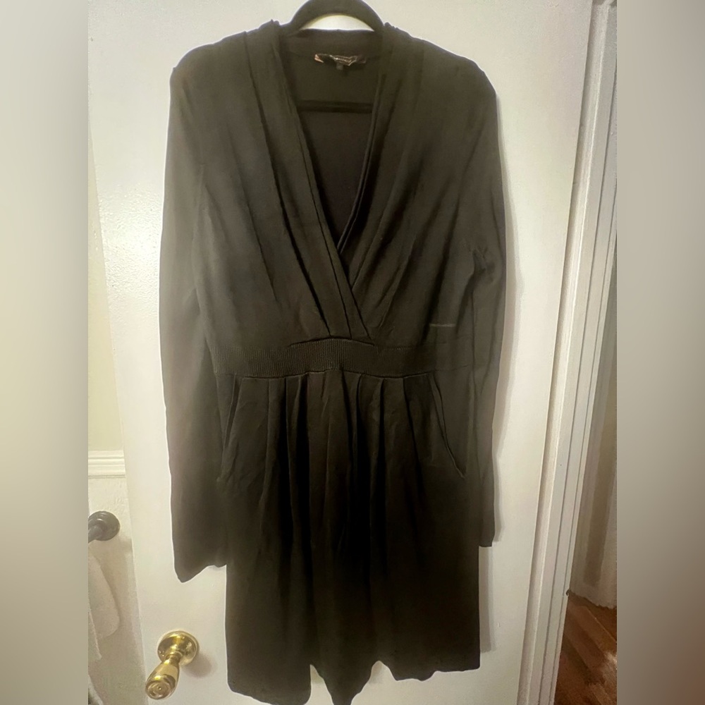 BCBG Elegant Black Wrap Dress